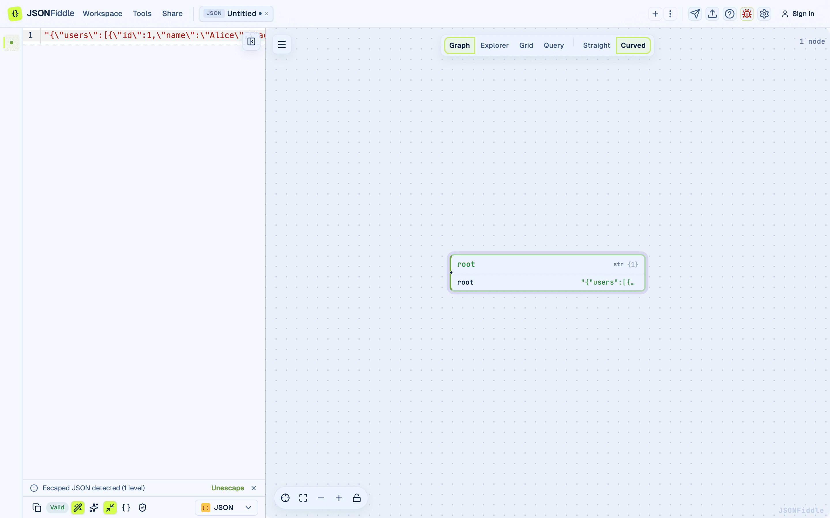 Escaped JSON detection